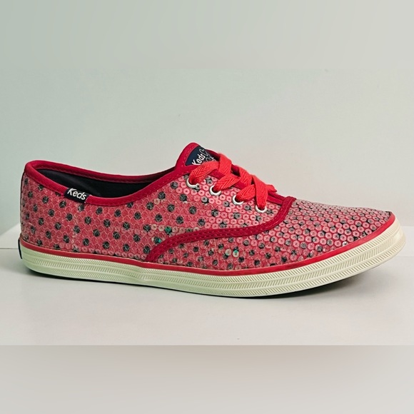 Taylor Swift Frosted Red Sequin Keds - Picture 2 of 9